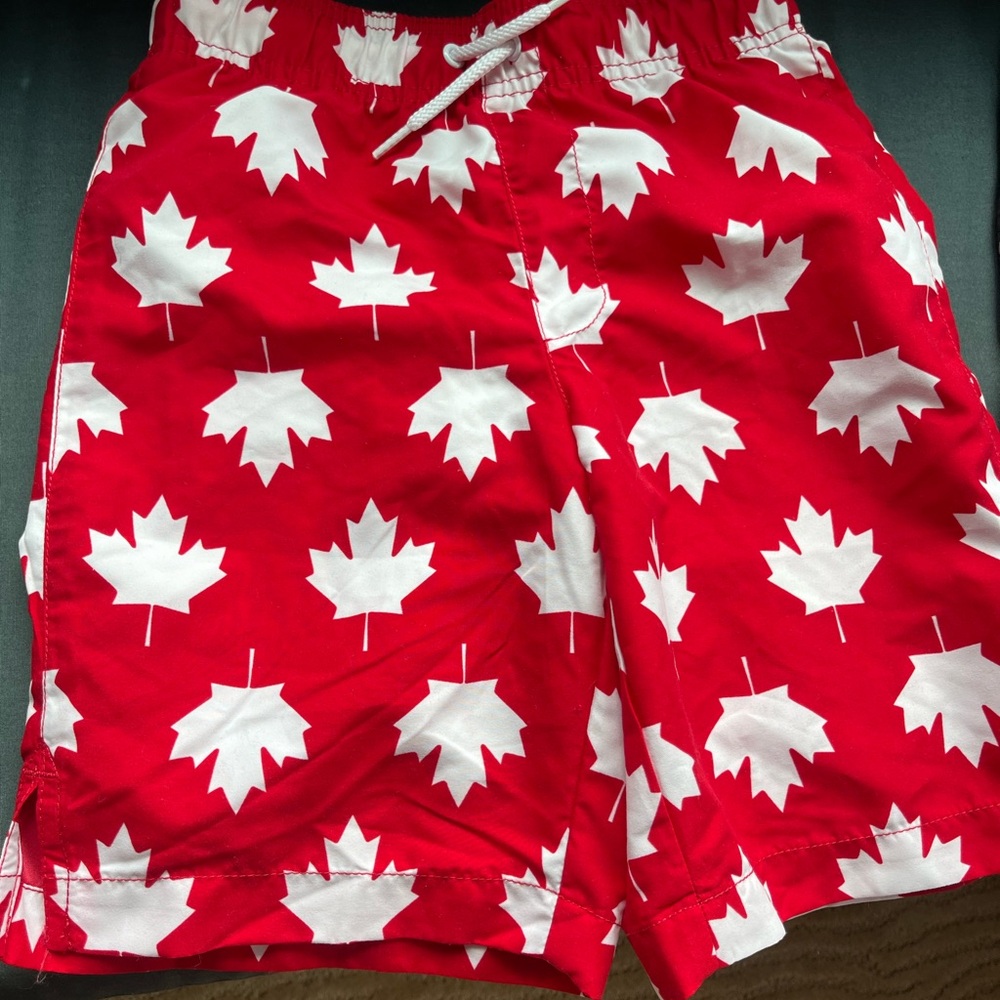 The Children's Place Red and White Swim Trunks